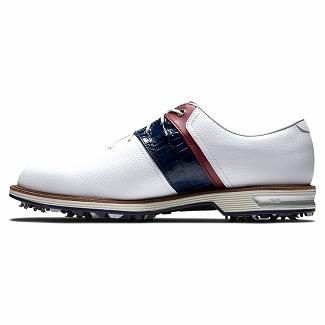 Scarpe Golf Footjoy Uomo Premiere Series Spikes Bianche/Blu Marino/Rosse Italia NOF905324